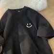 Men Casual Smiley Short Sleeve Loose Top